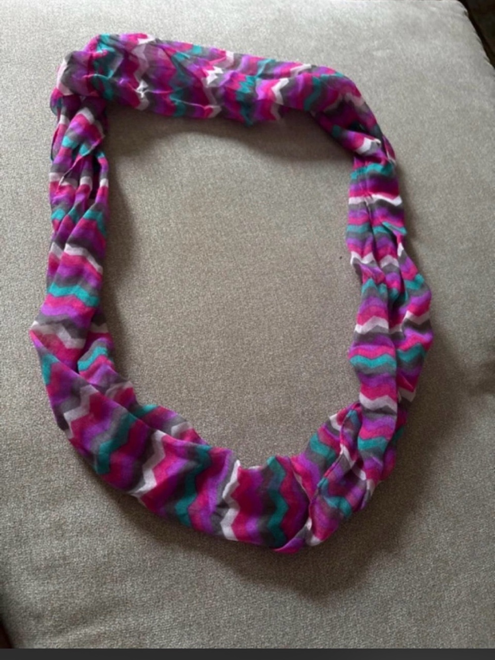Multicolor Chevron Infinity Scarf